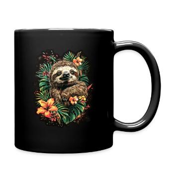 Sloth baby puts you in a good mood - Full Colour Mug - black - Right