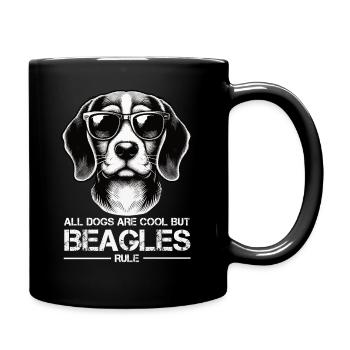 All Dogs are cool Beagle Beagle owners Beagles - Full Colour Mug - black - Right