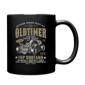 OLDTIMER WERDEN NICHT ALT 1964 60 JAHRE - Tasse einfarbig - Schwarz - Rechts