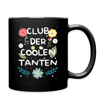 coole Tante - Tasse einfarbig - Schwarz - Rechts