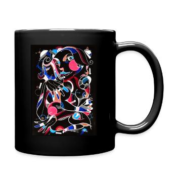 Zodiac neon pop art - Full Colour Mug - black - Right