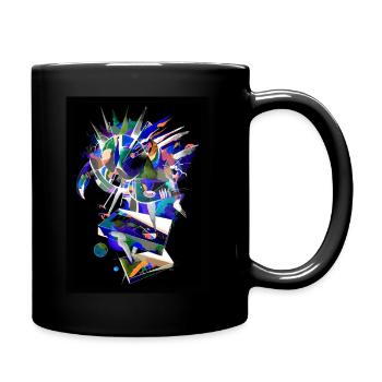 Space eagle paint - Full Colour Mug - black - Right