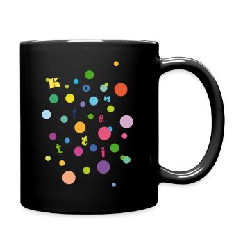 Konfetti - Tasse einfarbig - Schwarz - Rechts