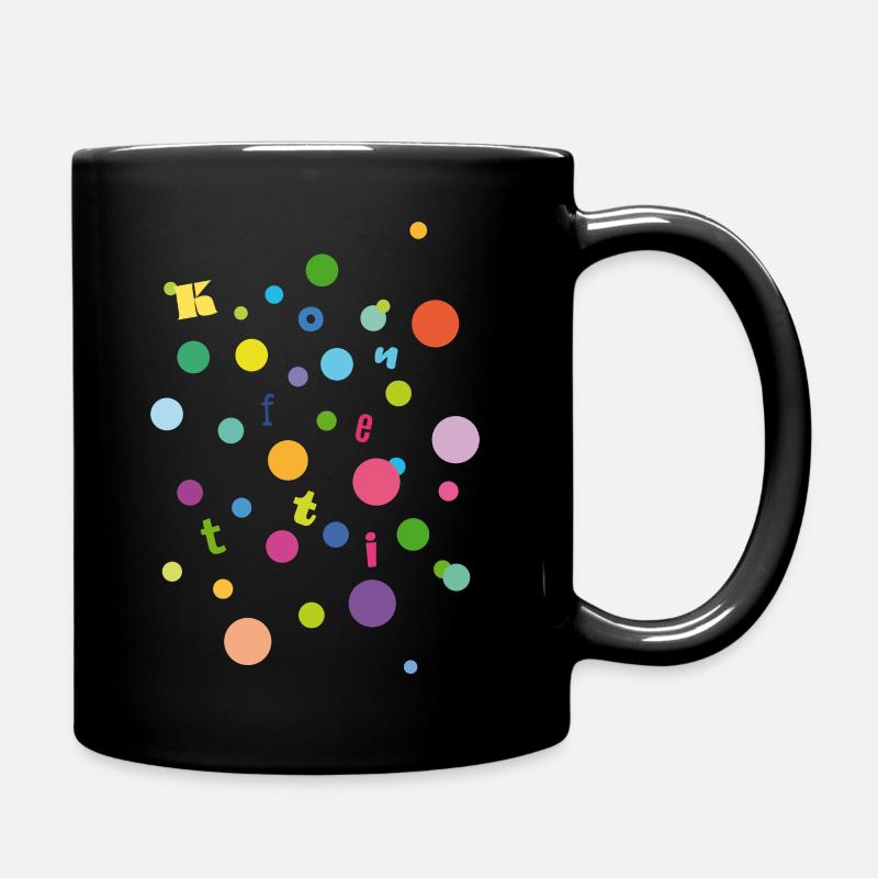 Konfetti - Tasse einfarbig - Schwarz