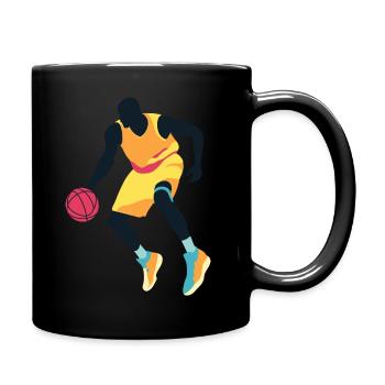 Basket Basketball BBaller BBall - Tasse einfarbig - Schwarz - Rechts