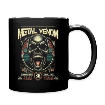 Venomeux Métal Menaçant Crâne Vieux Noir Amant - Mug uni - noir - Droite