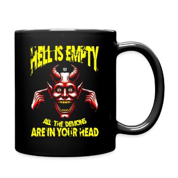 Ironie Vintage tête de démon & Citation audacieuse Meme - Mug uni - noir - Droite