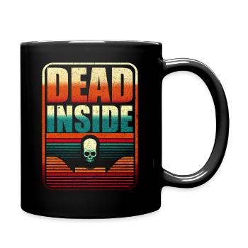 Mort à l’intérieur crâne design gothique vintage rockereon - Mug uni - noir - Droite