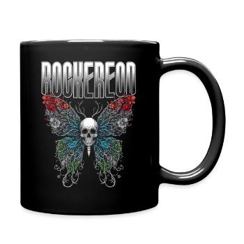 Crâne vibrant et papillon Ailes éthérées - Mug uni - noir - Droite