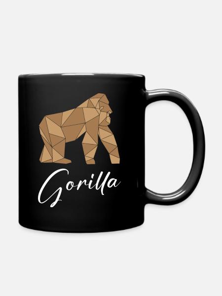 Gorilla - Tasse einfarbig - Schwarz