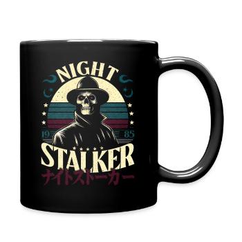 Night Stalker 1985 Retro Skull & Japanese Letters - Full Colour Mug - black - Right