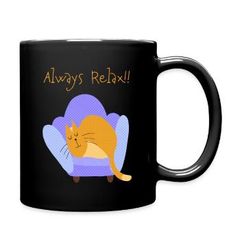 Toujours se détendre - Mug uni - noir - Droite
