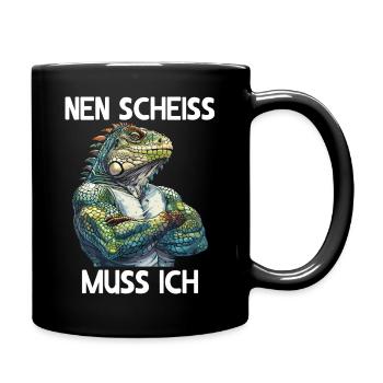 Green Iguana Reptiles I have to fuck - Full Colour Mug - black - Right