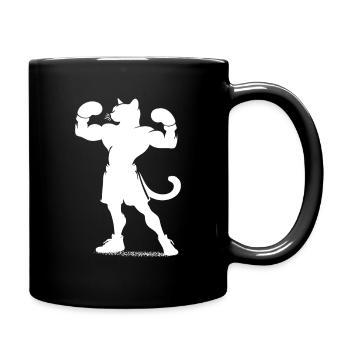 Boxing Cat, le design parfait pour les fans de chats - Mug uni - noir - Droite