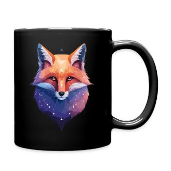 kosmischer Fuchs - Tasse einfarbig - Schwarz - Rechts