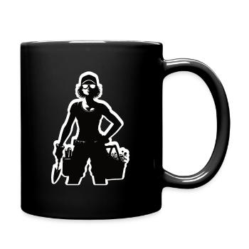 Gardener design for the woman with the green thumb - Full Colour Mug - black - Right