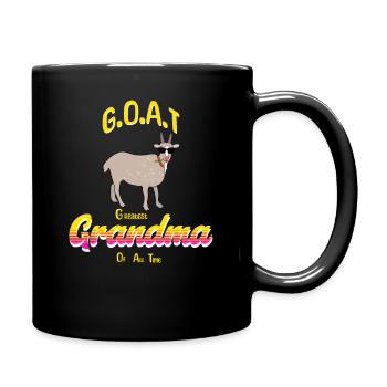 GOAT Grandma - beste Oma aller Zeiten - Tasse einfarbig - Schwarz - Rechts