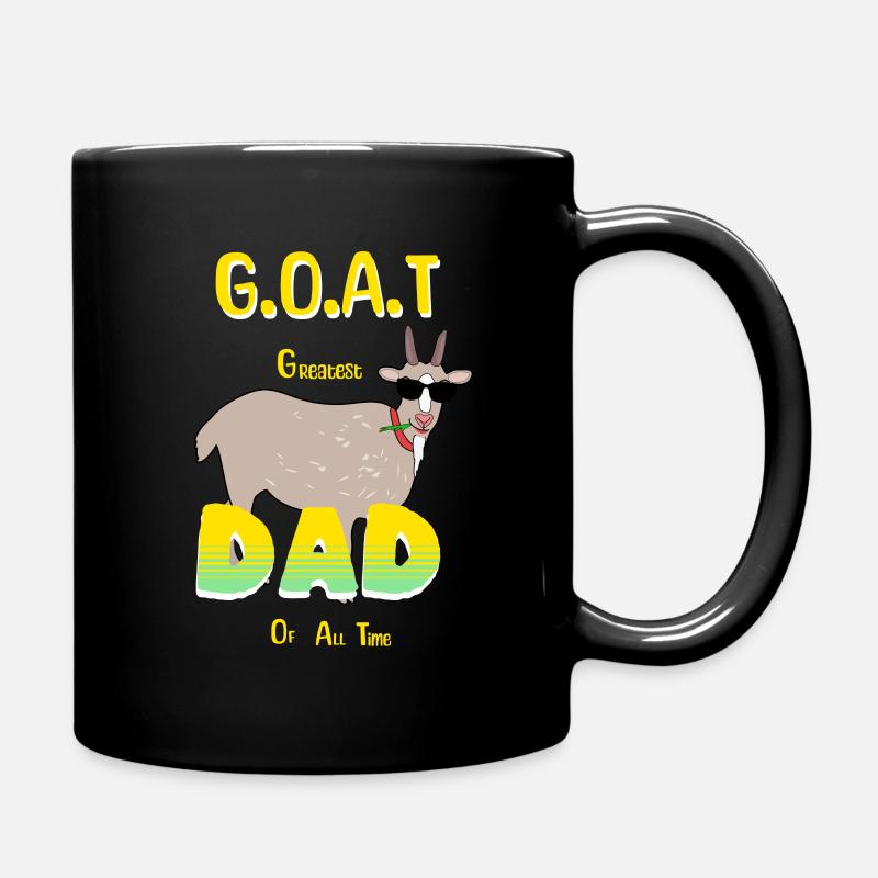 GOAT Dad - Bester Papa aller Zeiten - Tasse einfarbig - Schwarz