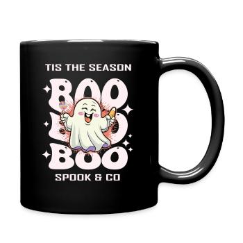 Halloween Geist - Tasse einfarbig - Schwarz - Rechts