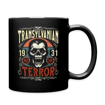 Transylvania Terror Vintage Skeleton Dracula - Full Colour Mug - black - Right