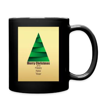Moderner abstrakter Weihnachtsbaum Modern Abstract - Tasse einfarbig - Schwarz - Rechts