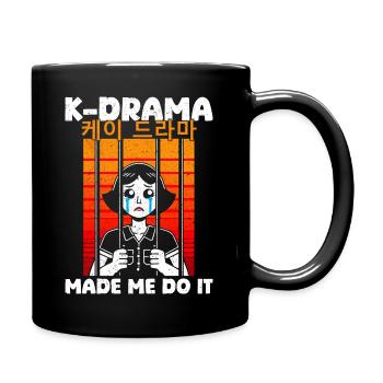 K-Drama m’a fait le faire Rétro Vintage Sarcastique Mème - Mug uni - noir - Droite