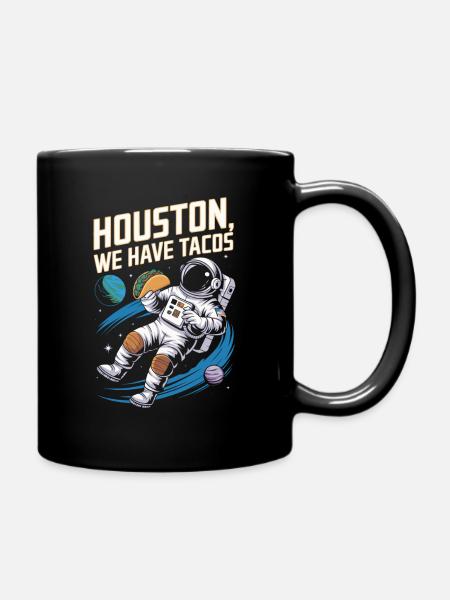 Astronaut Tacos - Tasse einfarbig - Schwarz