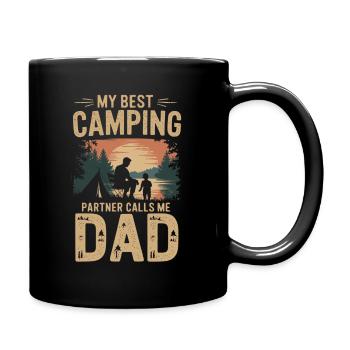 Père et fils camping camping randonnée vintage - Mug uni - noir - Droite
