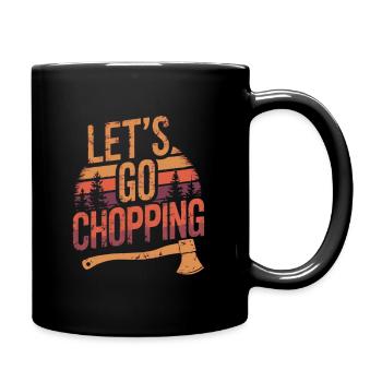 Lumberjack Wood Chopping Tree Cutter - Full Colour Mug - black - Right