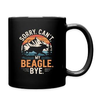 Beagle Dicton Rétro Vintage - Mug uni - noir - Droite