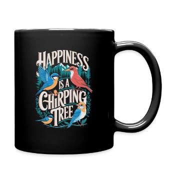 Bird Watching Ornithologist Birds Hiking Camping - Full Colour Mug - black - Right