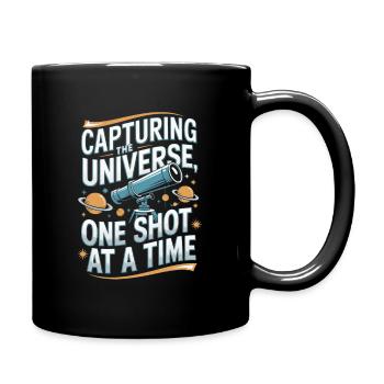 Telescope Astronomy Astrophotography - Full Colour Mug - black - Right