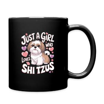 Shi Tzu Lustiger Spruch Frauen - Tasse einfarbig - Schwarz - Rechts