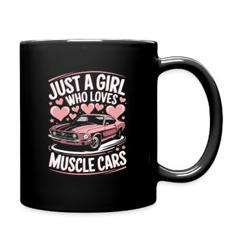 Muscle Car Voiture De Course Femme Disant - Mug uni - noir - Droite