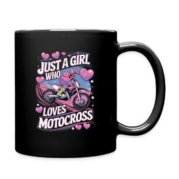 Motocross Motorcycle Rider Woman Saying - Full Colour Mug - black - Right