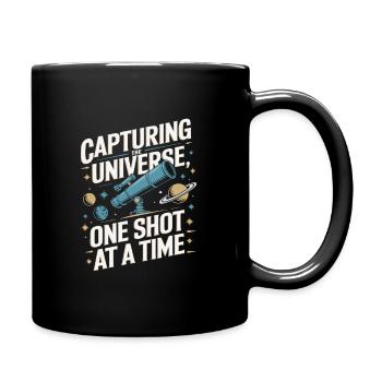 Astronomy Astrophotography Telescope - Full Colour Mug - black - Right