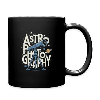 Astrophotography Telescope Astronomy - Full Colour Mug - black - Right