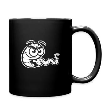 Cheeky worm - fun design for the angler - Full Colour Mug - black - Right