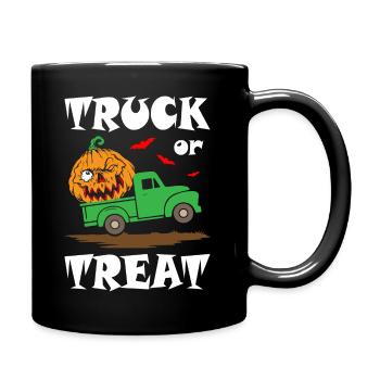 Camion ou friandise Halloween - Mug uni - noir - Droite