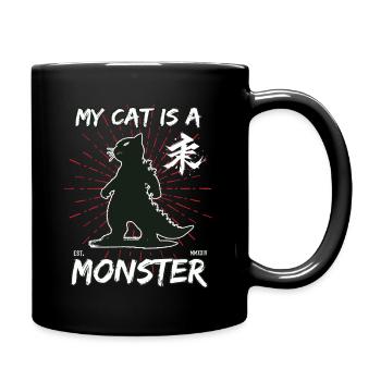Chats Kaiju Design pour chats et fan de monstres - Mug uni - noir - Droite