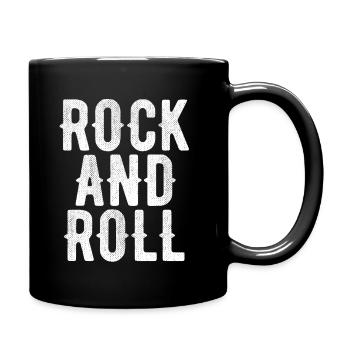 Rock'n'Roll kühnes Design - Tasse einfarbig - Schwarz - Rechts