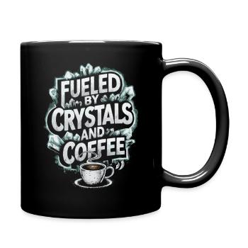 La force grâce aux cristaux et à la caféine - Mug uni - noir - Droite