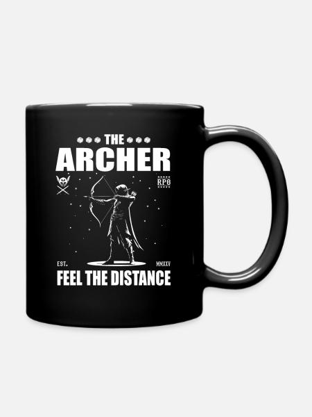 Der Bogenschütze - The Archer, feel the distance - Tasse einfarbig - Schwarz