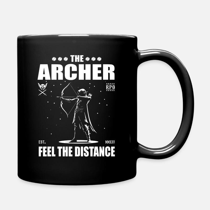 Der Bogenschütze - The Archer, feel the distance - Tasse einfarbig - Schwarz