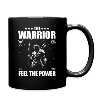 The Warrior - cool fantasy role-playing game design - Full Colour Mug - black - Right