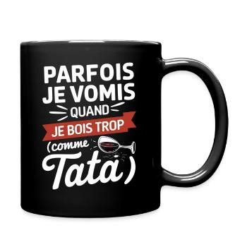 Idée cadeau à offrir à une femme enceinte - Mug uni - noir - Droite