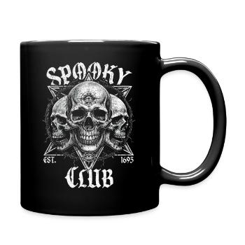 Spooky Club Crânes en niveaux de gris et peau de serpent - Mug uni - noir - Droite