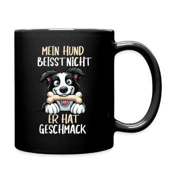 Mein Hund Beisst Nicht Border Collie Hütehund - Tasse einfarbig - Schwarz - Rechts