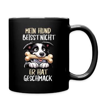 Mein Hund Beisst Nicht Border Collie Hütehund - Tasse einfarbig - Schwarz - Rechts