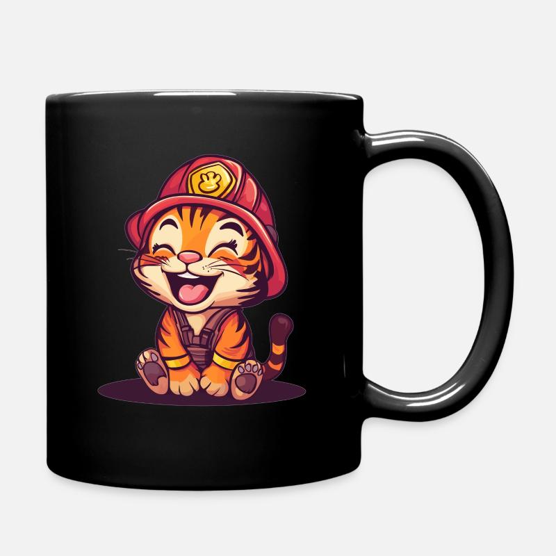Tiger feuerwehr Kids - Tasse einfarbig - Schwarz